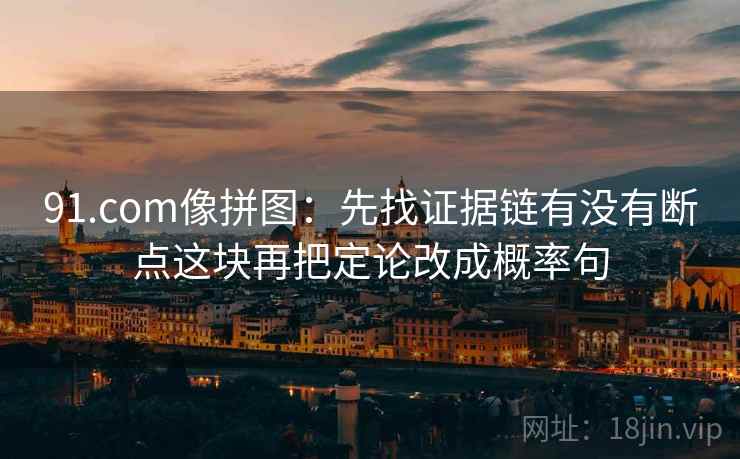91.com像拼图：先找证据链有没有断点这块再把定论改成概率句